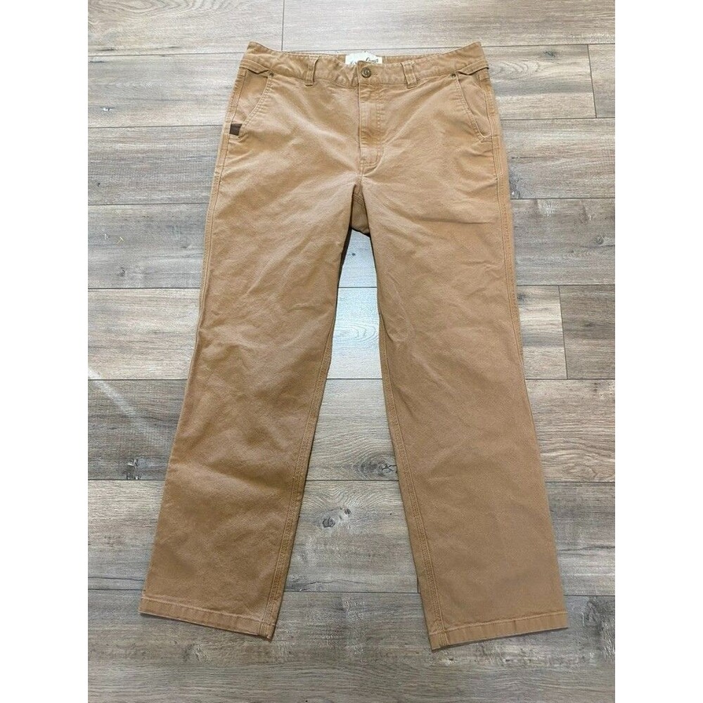 Duck Camp Brush Pants Canvas Cordura Workwear Hiking Carpenter Brown Mens 36x30